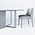 Indulgent Dining Set: Meridiani Plinto XW Table with Meridian Kita Chair 3D model small image 3