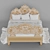 Italian Carved Bed, Baroque 3D model small image 1