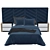 Sleek Memphis Bed 3D model small image 2