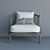 Eucalyptus Comfort: Grey Armchair 3D model small image 1