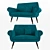 Modern Sofa Set: Minotti Albert & Lle 3D model small image 1