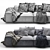 Peanut B: Stylish Modern Sofa 3D model small image 3