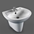 Elegant Keramag Renova Sink 3D model small image 1