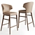 Angel Cerda Bar Stool: Modern Elegance 3D model small image 1