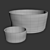 Elegant Sloan Black Serving Bowl 3D model small image 2