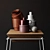 Artisan Clay Pot and Vase Set 3D model small image 1