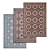 Premium Carpet Collection: Set of 3 High-Quality Textured Carpets 3D model small image 1