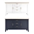 Navy White Sideboard: Elegant and Spacious 3D model small image 1