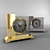 Elegant Dual Desktop Clock Set 3D model small image 1