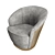 Giorgio Swivel Occasional Chair: Elegance in Motion 3D model small image 1