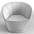 Giorgio Swivel Occasional Chair: Elegance in Motion 3D model small image 3