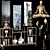 Elegant 48-Piece Decor Set 3D model small image 1