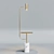 Sleek Marble Reflector Floor Lamp 3D model small image 1