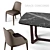 Elegant Poliform Dining Set 3D model small image 2