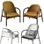 Elegant Neva Armchairs 3D model small image 3