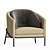 Luxurious Minotti Filnoir Leather Armchair 3D model small image 2