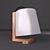 Elegant Wood and Glass Table Lamp 3D model small image 1