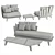 Ethimo Rafael Outdoor Furniture Set 3D model small image 2