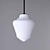 Boho Glass Pendant Light 3D model small image 1