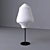 Boho Table Light: Opal Glass & Black Fittings 3D model small image 1