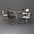 MDF Italia Dining Set: Axy Comfort Table & Flow Filo Chair 3D model small image 1