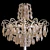 Sevilia PT4 Gold: Elegant Spanish Crystal Chandelier 3D model small image 2