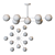 Sleek Balls Chandelier 3D model small image 3