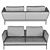 Elegant Chesterfield-style Chelsea Sofa 3D model small image 3