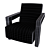 Modern Orange Armchair: Stylish Comfort 3D model small image 3