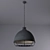 Vintage Grey Metal Pendant Light 3D model small image 1