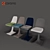 Elegant Dining Set | ARUM Chairs 3D model small image 3