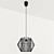 Modern Black String Pendant Light 3D model small image 1