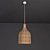 VIOKEF HAWAI Pendant: Natural Wooden Basket, E27 Lampholder 3D model small image 1