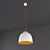 Elegant Gold Pendant Light 3D model small image 1