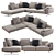 Dreamy Comfort: Flexform Soft Sofa 3D model small image 1