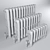 Vintage-Inspired Cast Iron Radiators 3D model small image 3