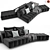 Modern Minotti Freeman Lounge Set 3D model small image 1