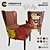 Stylish Davison Paint Armchair 3D model small image 1