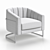 Blue Metal Frame Chair - Garda Decor ZW-777 3D model small image 3