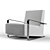 Chromed Hola Armchair by Marconato & Zappa 3D model small image 1