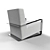 Chromed Hola Armchair by Marconato & Zappa 3D model small image 2