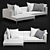 Modern and Stylish Hugo Sectional 3D model small image 1