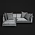 Modern and Stylish Hugo Sectional 3D model small image 3