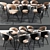 Oslo Dining Set: Elegant Eight Seater with Turbo Boost 3D model small image 2