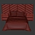 Luxury Memphis Bed 2: TurboSmooth-off 3D model small image 3