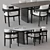 Modern Balmain Aluminum Dining Set 3D model small image 1