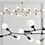 Elegant Molecular Branch Chandelier 3D model small image 1