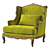 Elegant Louis XVI Armchair 3D model small image 1