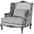 Elegant Louis XVI Armchair 3D model small image 3