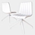 Sleek Leipzig Chair: Black Velvet & Metal 3D model small image 3